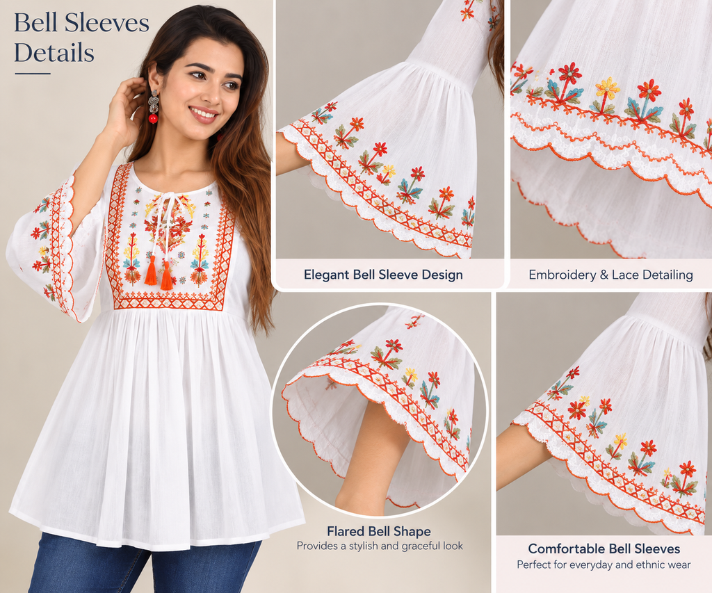 Women's White Rayon Printed Top – Stylish & Comfortable