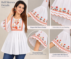 Women's White Rayon Printed Top – Stylish & Comfortable