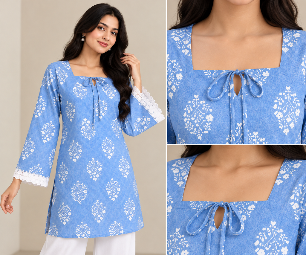 New Cotton Printed Short Kurti for Women