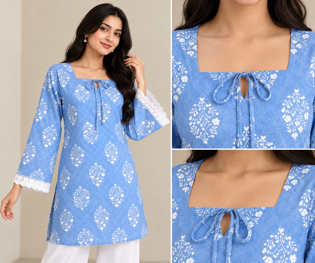 New Cotton Printed Short Kurti for Women