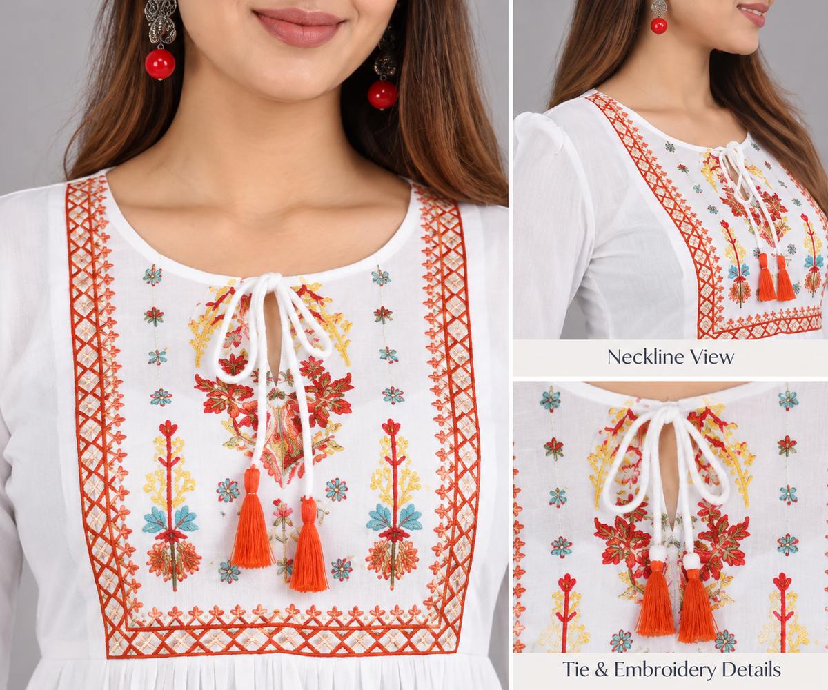 Women's White Rayon Printed Top – Stylish & Comfortable