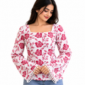 BELL SLEEVES SHORT UNIQUE PRINTED KURTI