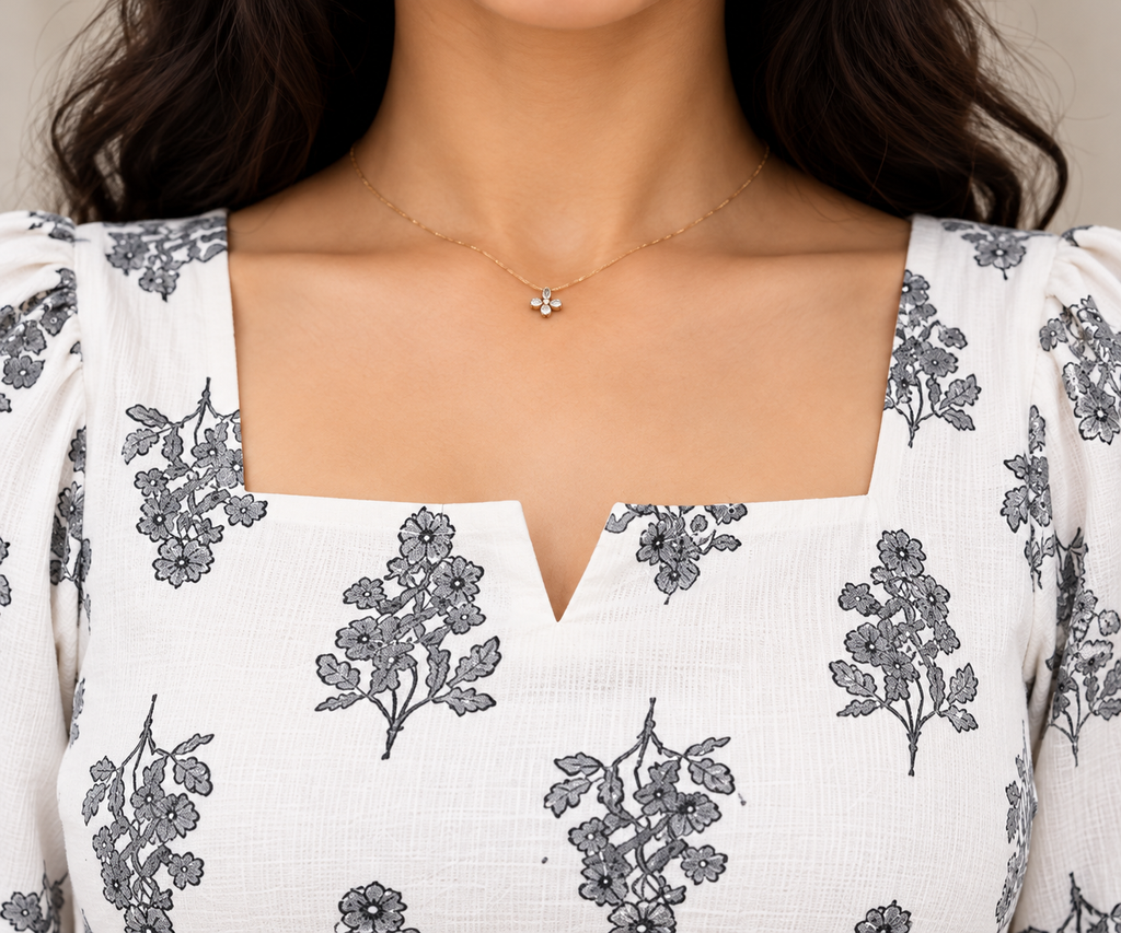 Women’s Floral Printed Rayon Peplum Top with Bell Sleeves