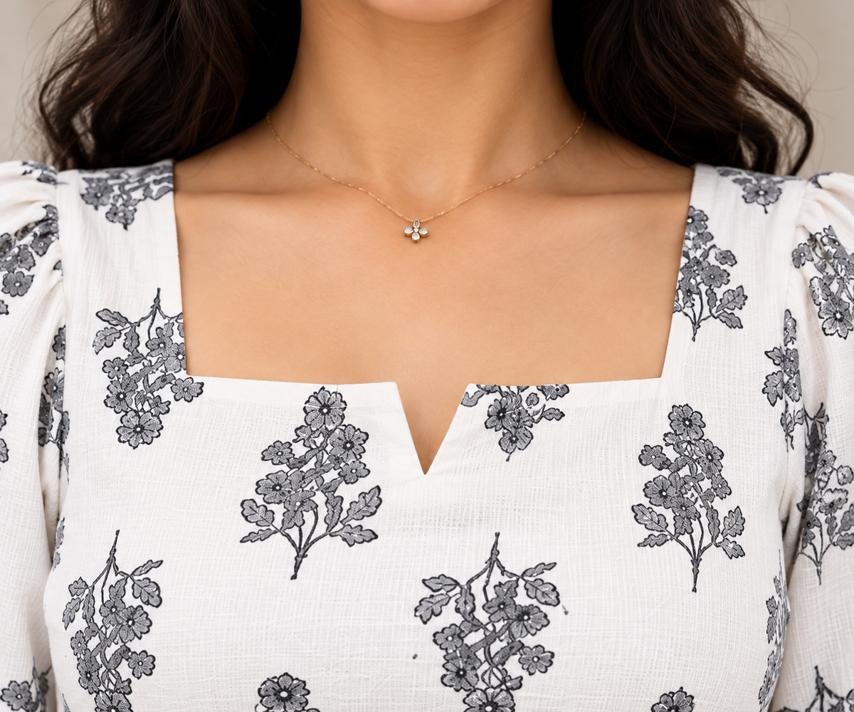 Women’s Floral Printed Rayon Peplum Top with Bell Sleeves
