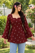 Women's Printed Cotton Short Kurti – Stylish Everyday Wear
