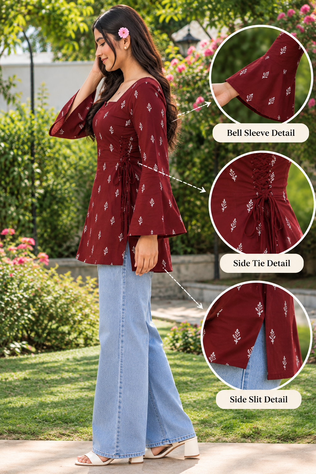 Women's Printed Cotton Short Kurti – Stylish Everyday Wear