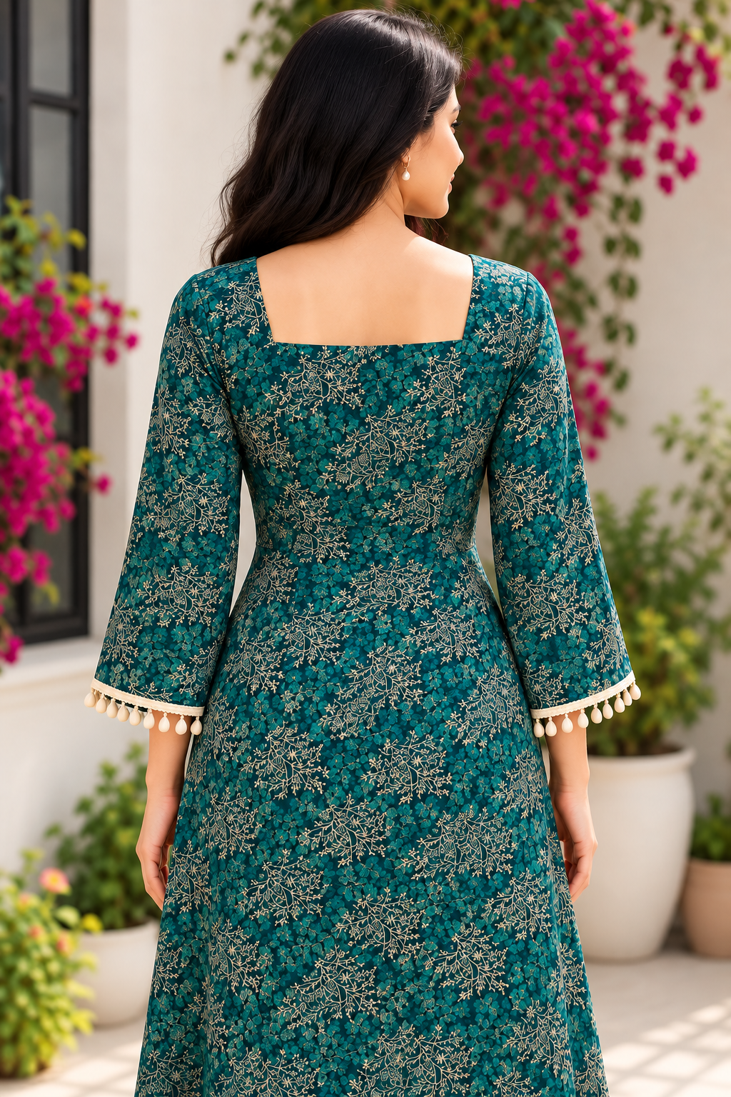 Women's Floral Printed Short Kurti