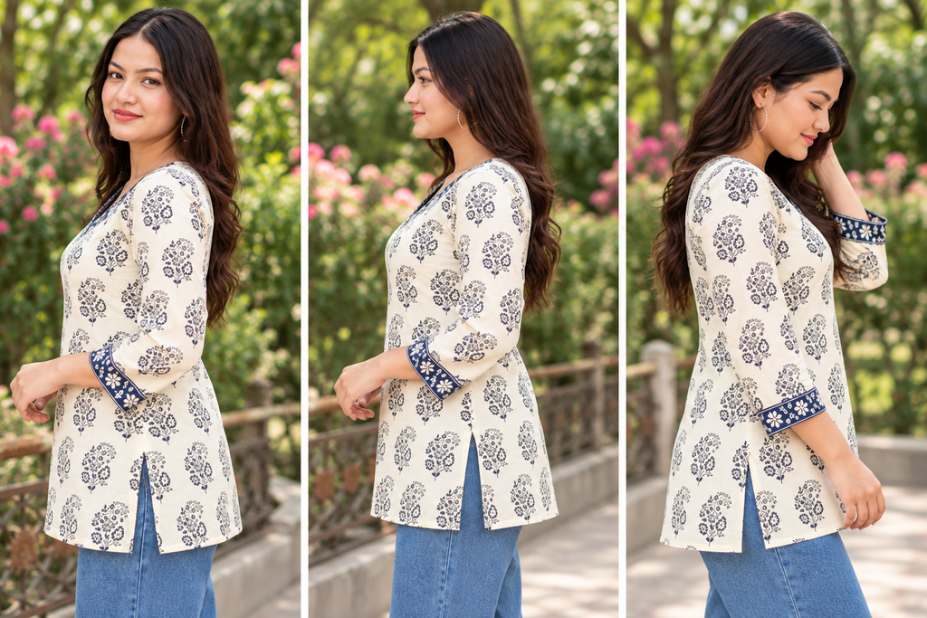 Women's Trending Rayon Printed Short Kurta