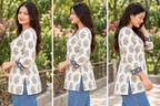 Women's Trending Rayon Printed Short Kurta